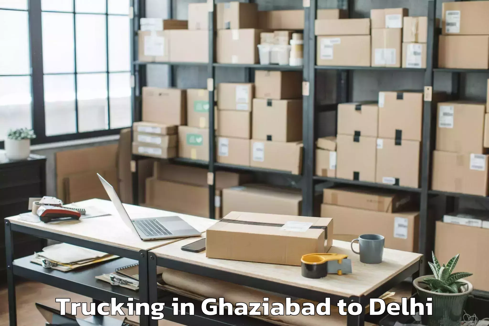 Easy Ghaziabad to Unity One Janakpuri Mall Trucking Booking